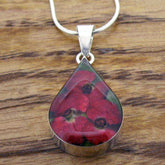 Real Poppies small silver pendant